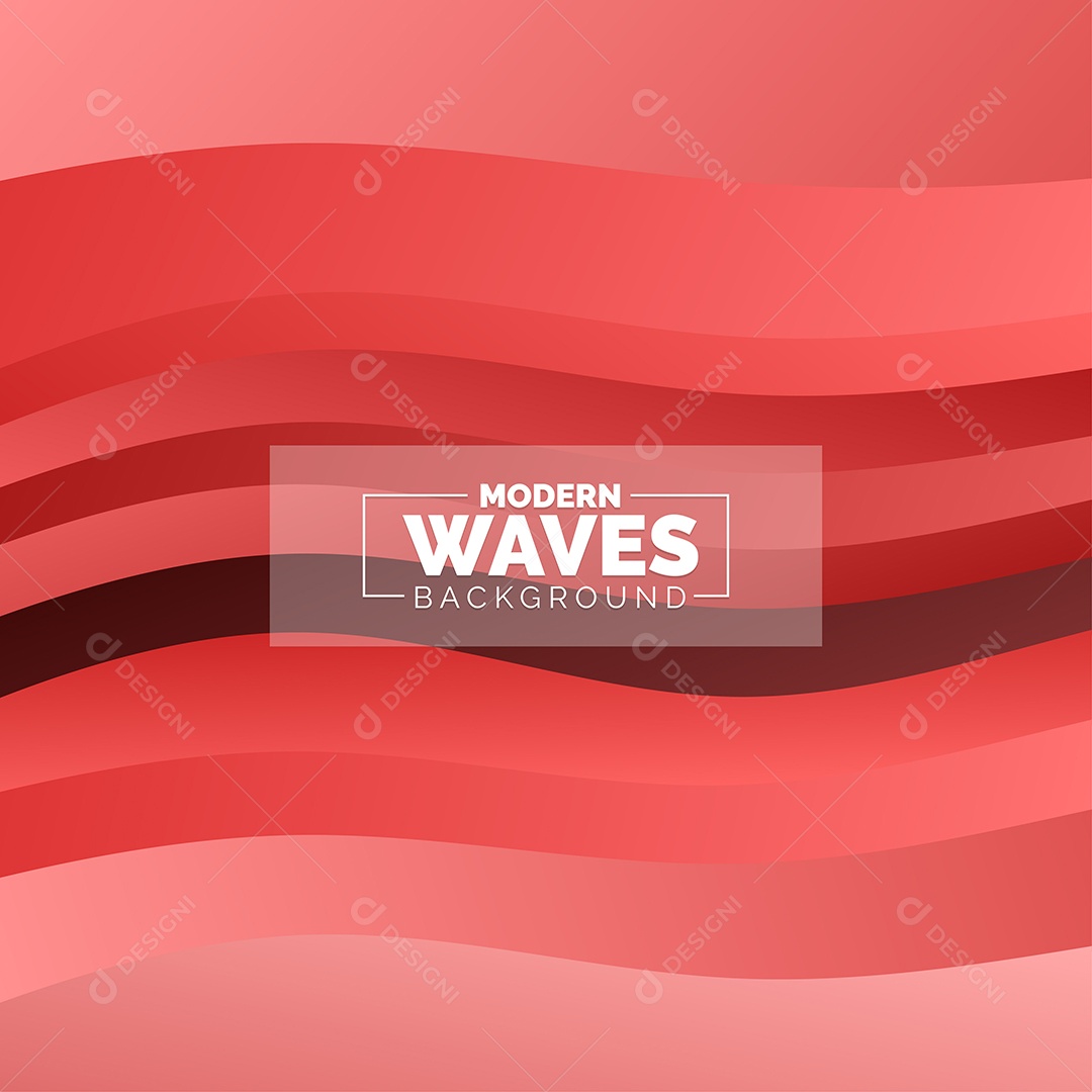 Plano de Fundo Ondas Modernas Vermelho Ilustração Vetor EPS