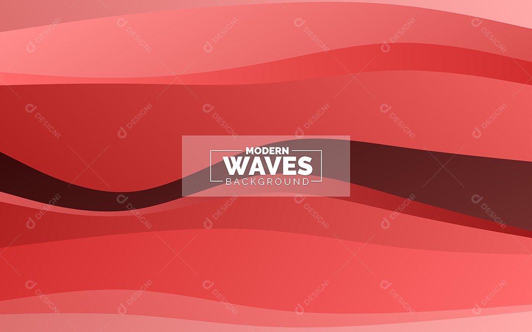 Plano de Fundo Ondas Modernas Vermelho Ilustração Vetor EPS