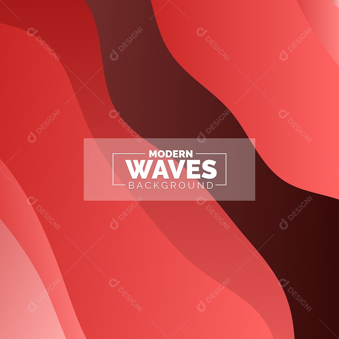Plano de Fundo Ondas Modernas Vermelho Ilustração Vetor EPS