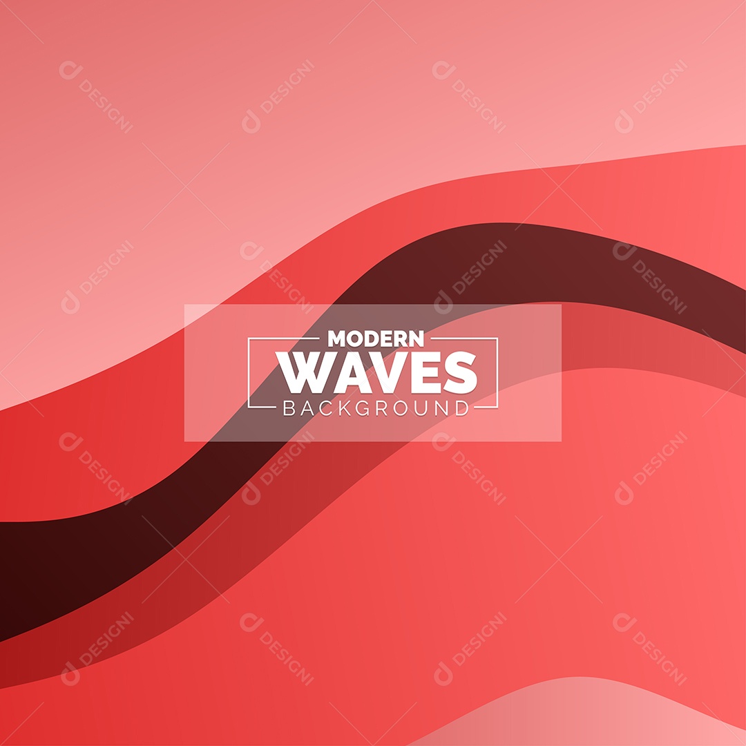 Plano de Fundo Ondas Modernas Vermelho Ilustração Vetor EPS
