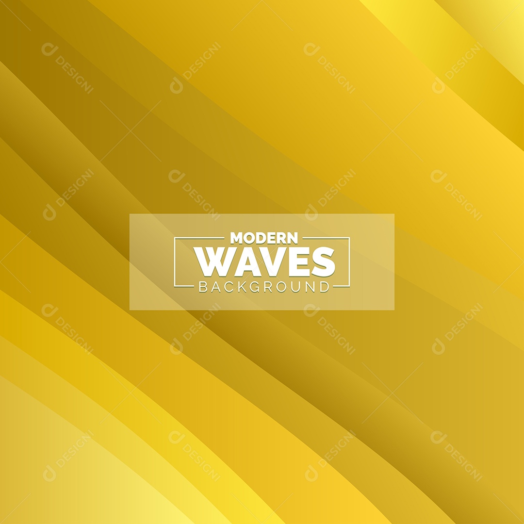 Plano de Fundo Ondas Modernas Amarelo Ilustração Vetor EPS