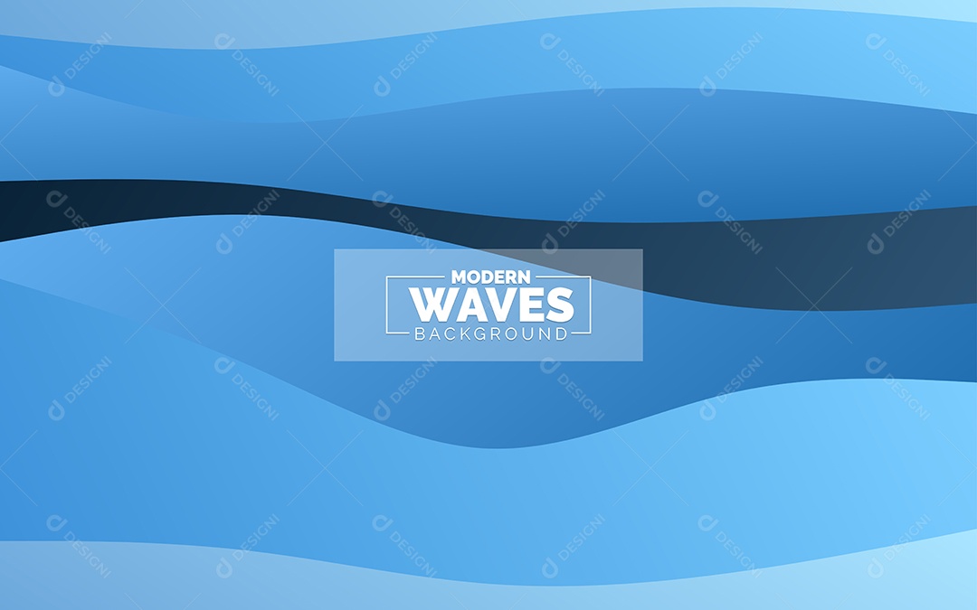 Plano de Fundo Ondas Modernas Azul Ilustração Vetor EPS