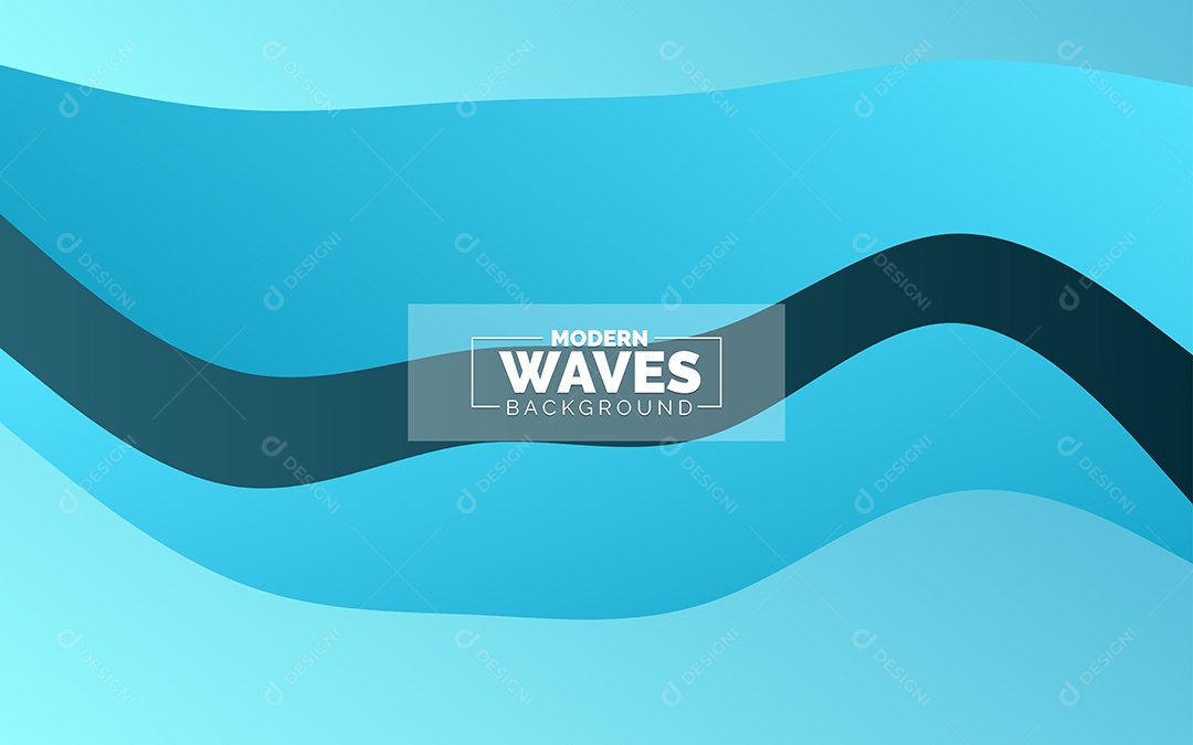 Plano de Fundo Ondas Modernas Azul Ilustração Vetor EPS