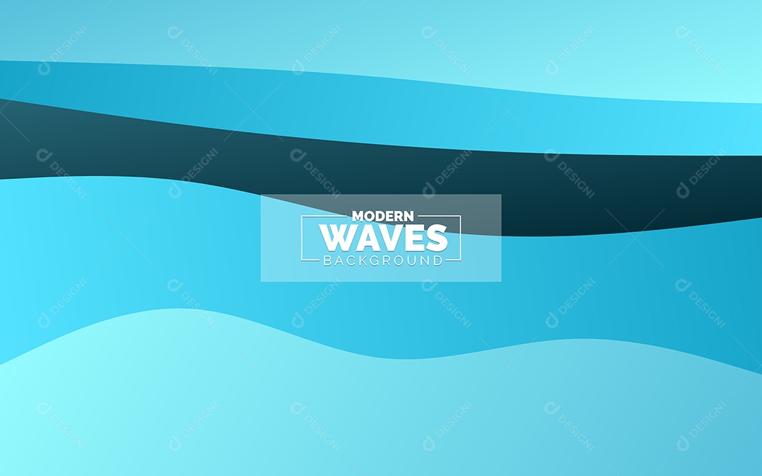 Plano de Fundo Ondas Modernas Azul Ilustração Vetor EPS