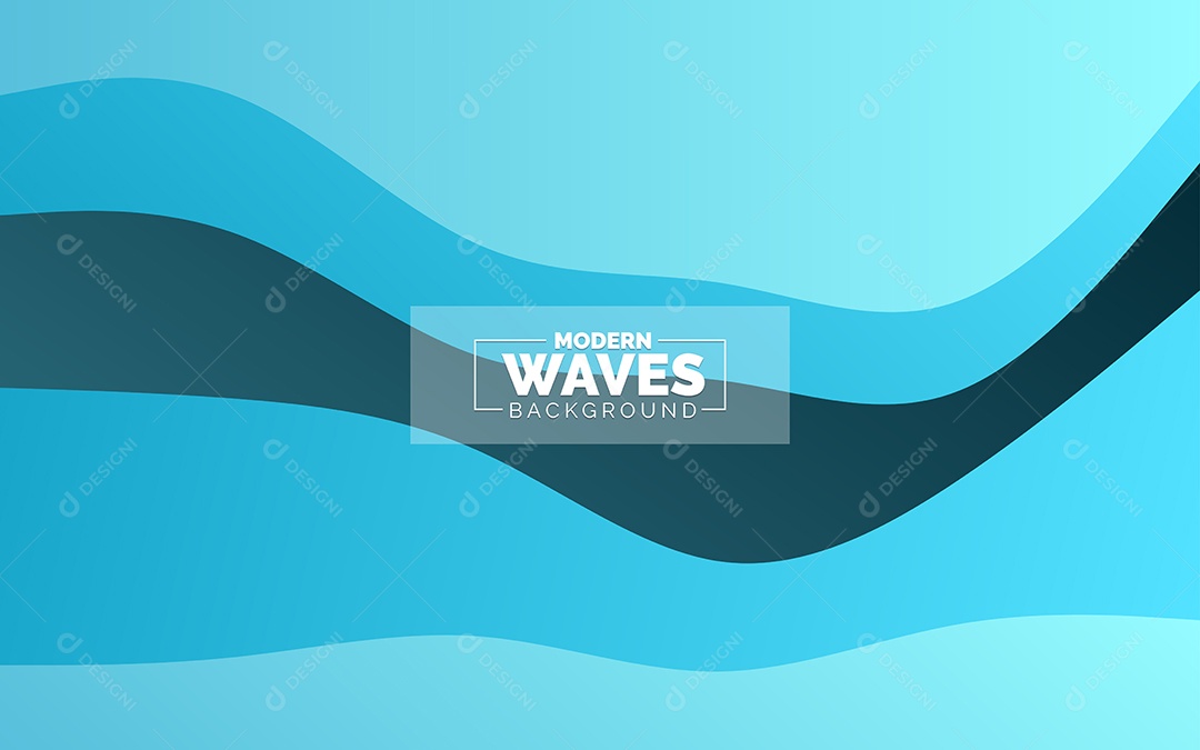 Plano de Fundo Ondas Modernas Azul Ilustração Vetor EPS