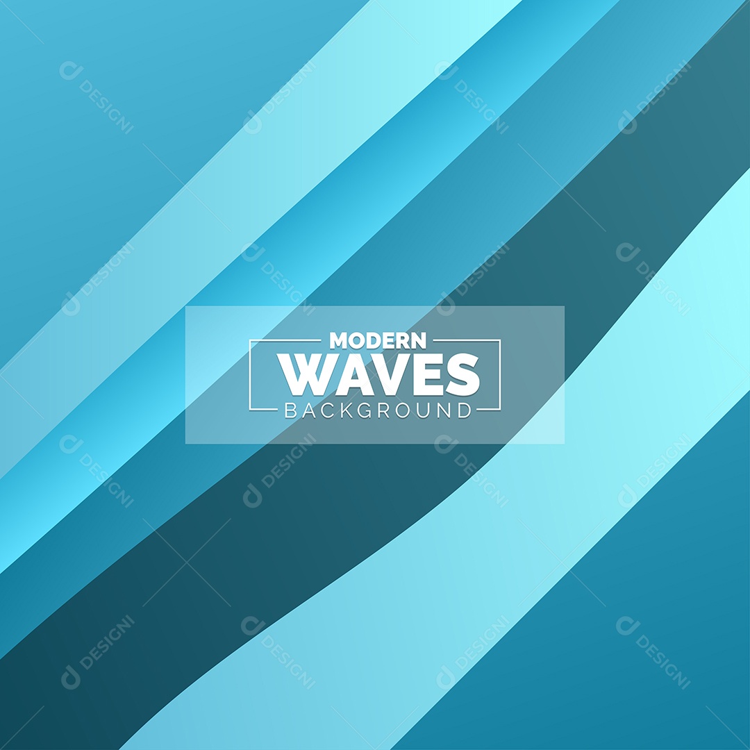 Plano de Fundo Ondas Modernas Azul Ilustração Vetor EPS