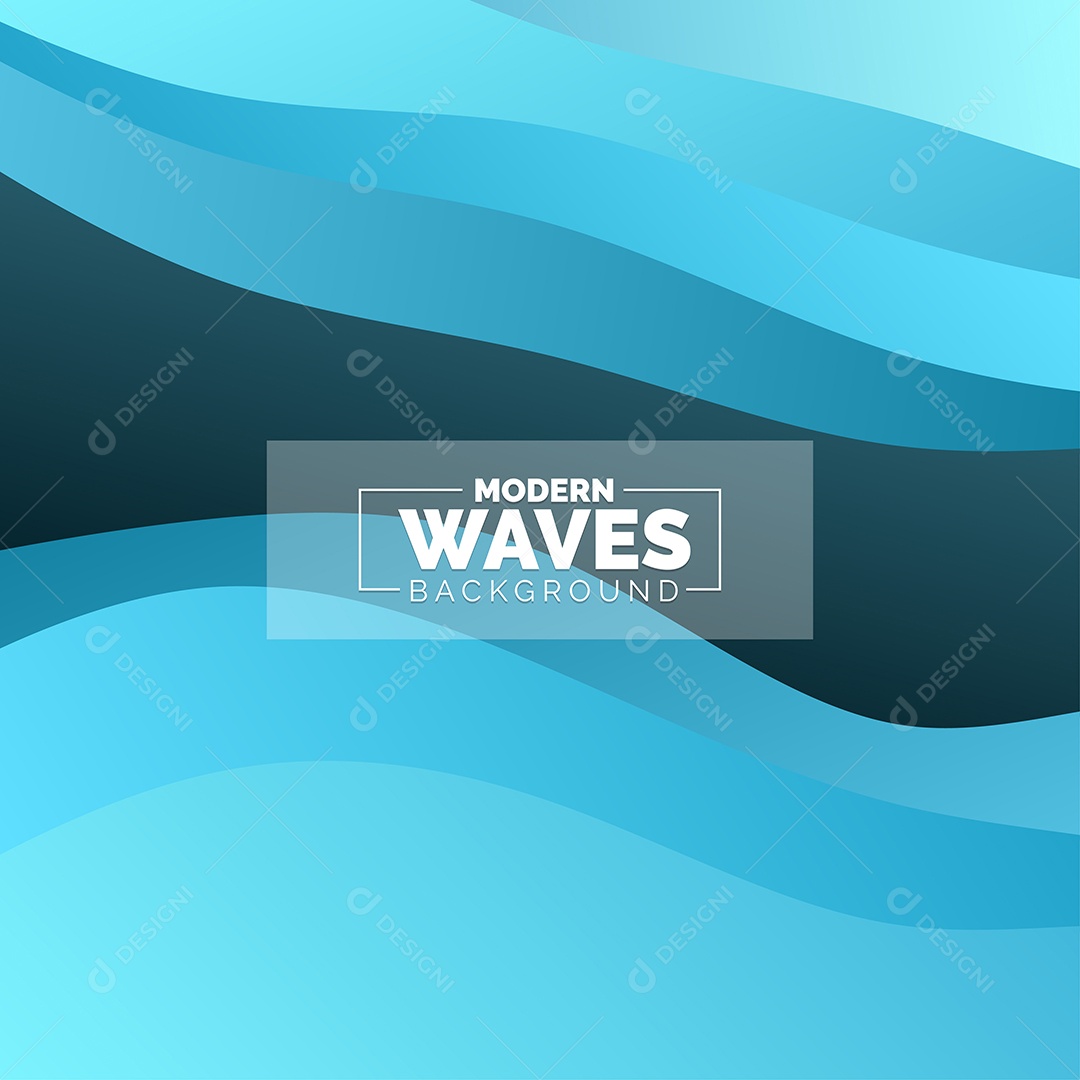 Plano de Fundo Ondas Modernas Azul Ilustração Vetor EPS