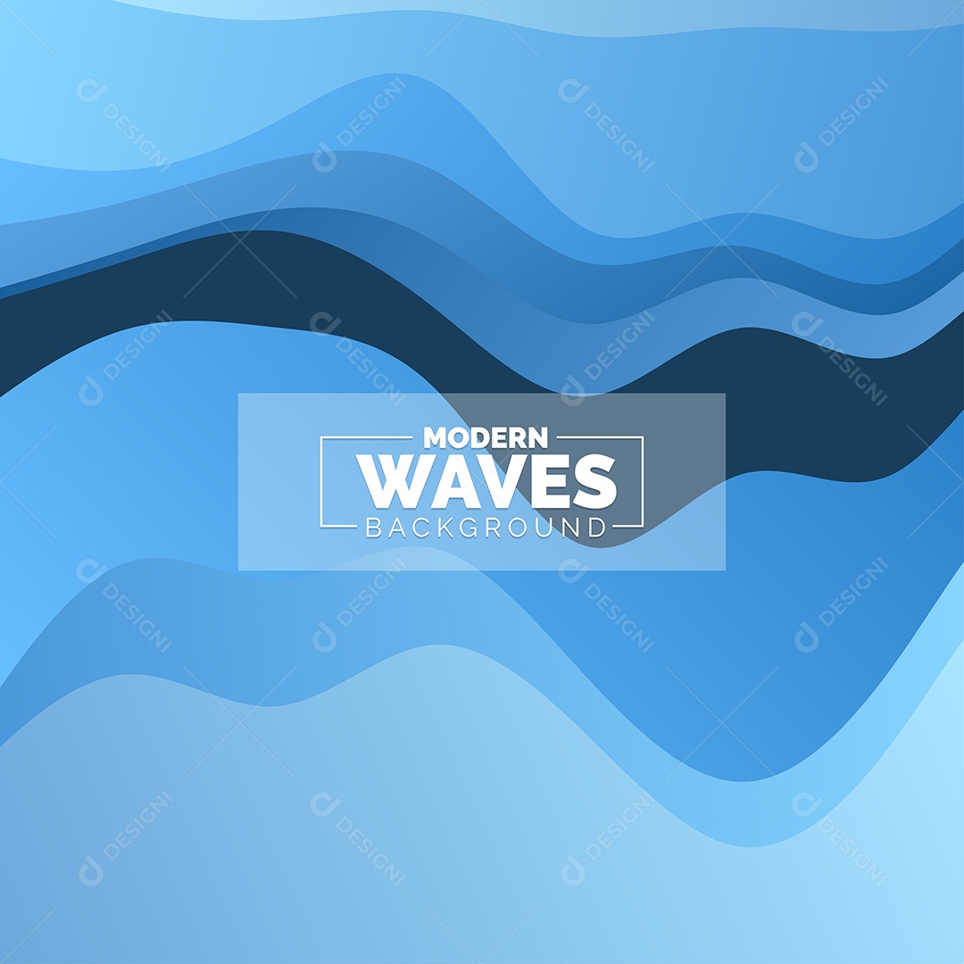 Plano de Fundo Ondas Modernas Azul Ilustração Vetor EPS