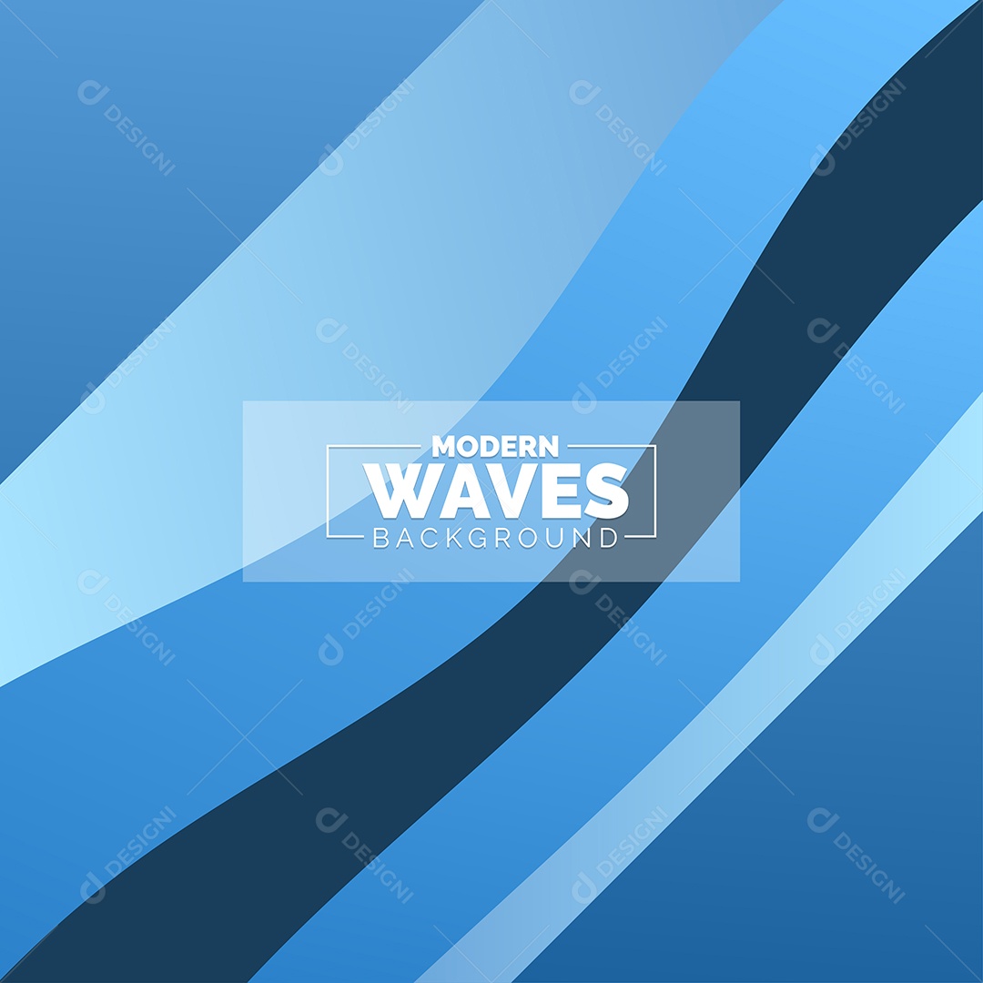 Plano de Fundo Ondas Modernas Azul Ilustração Vetor EPS