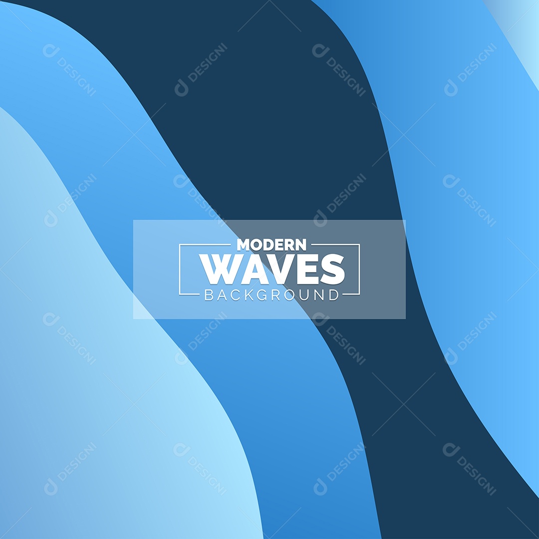 Plano de Fundo Ondas Modernas Azul Ilustração Vetor EPS