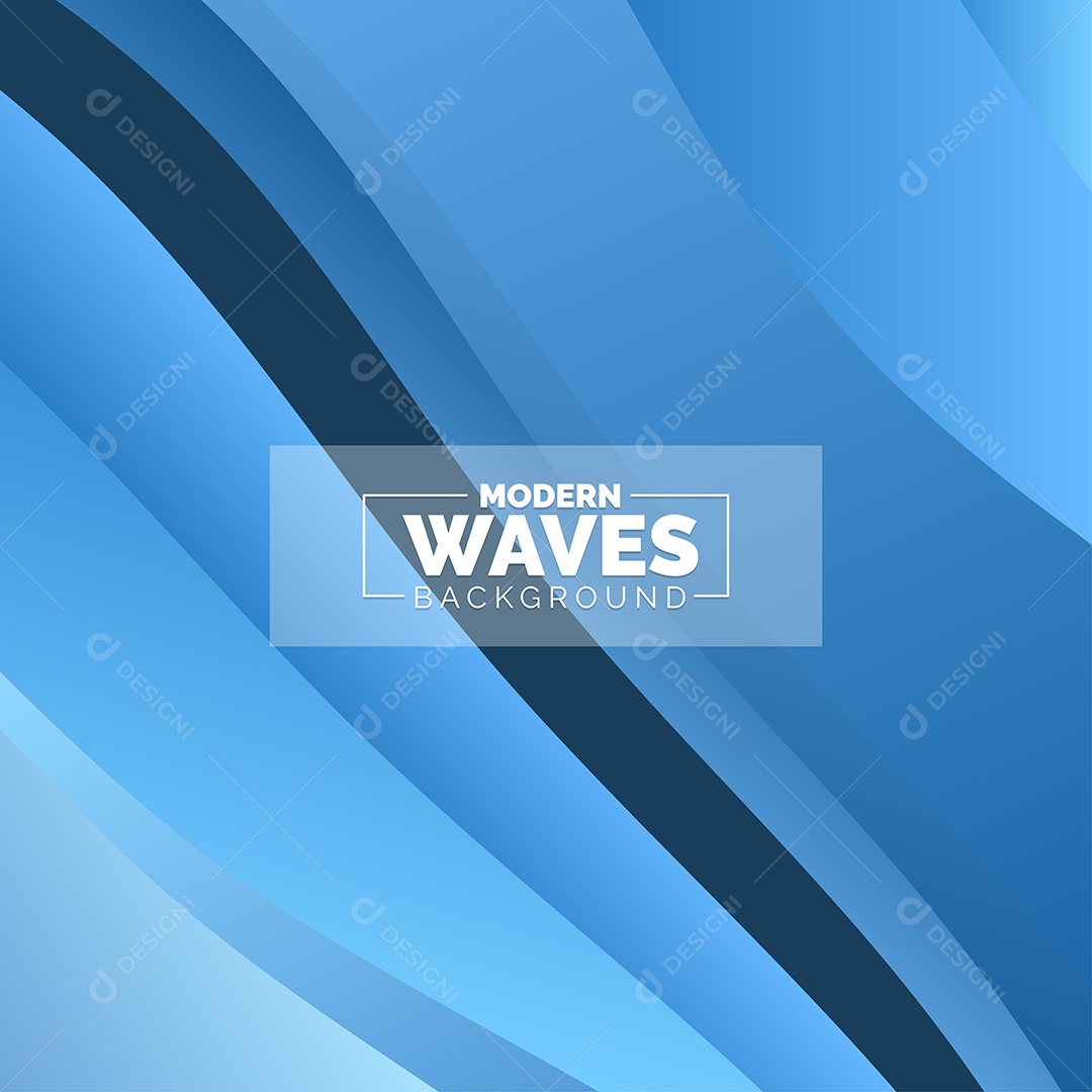 Plano de Fundo Ondas Modernas Azul Ilustração Vetor EPS