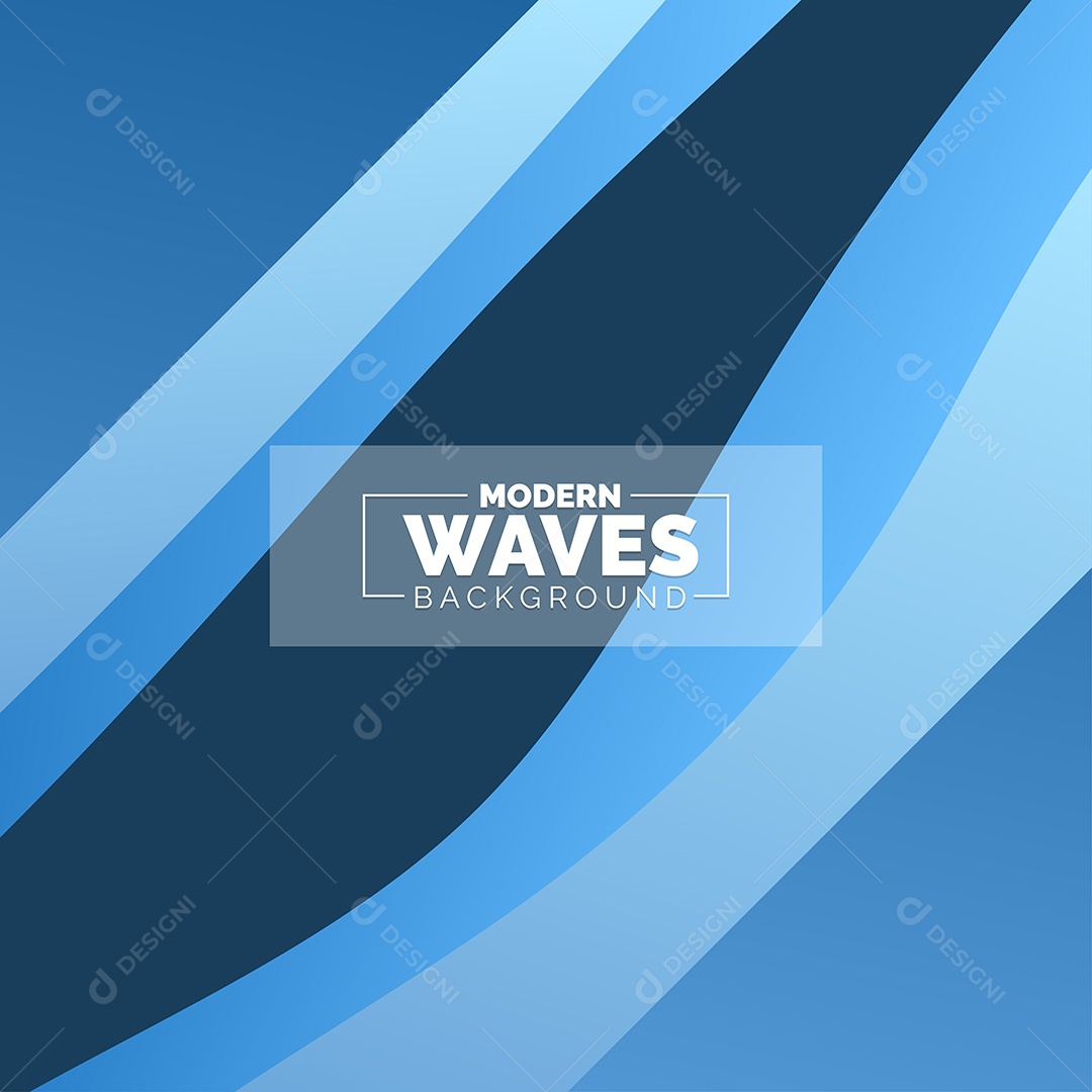 Plano de Fundo Ondas Modernas Azul Ilustração Vetor EPS