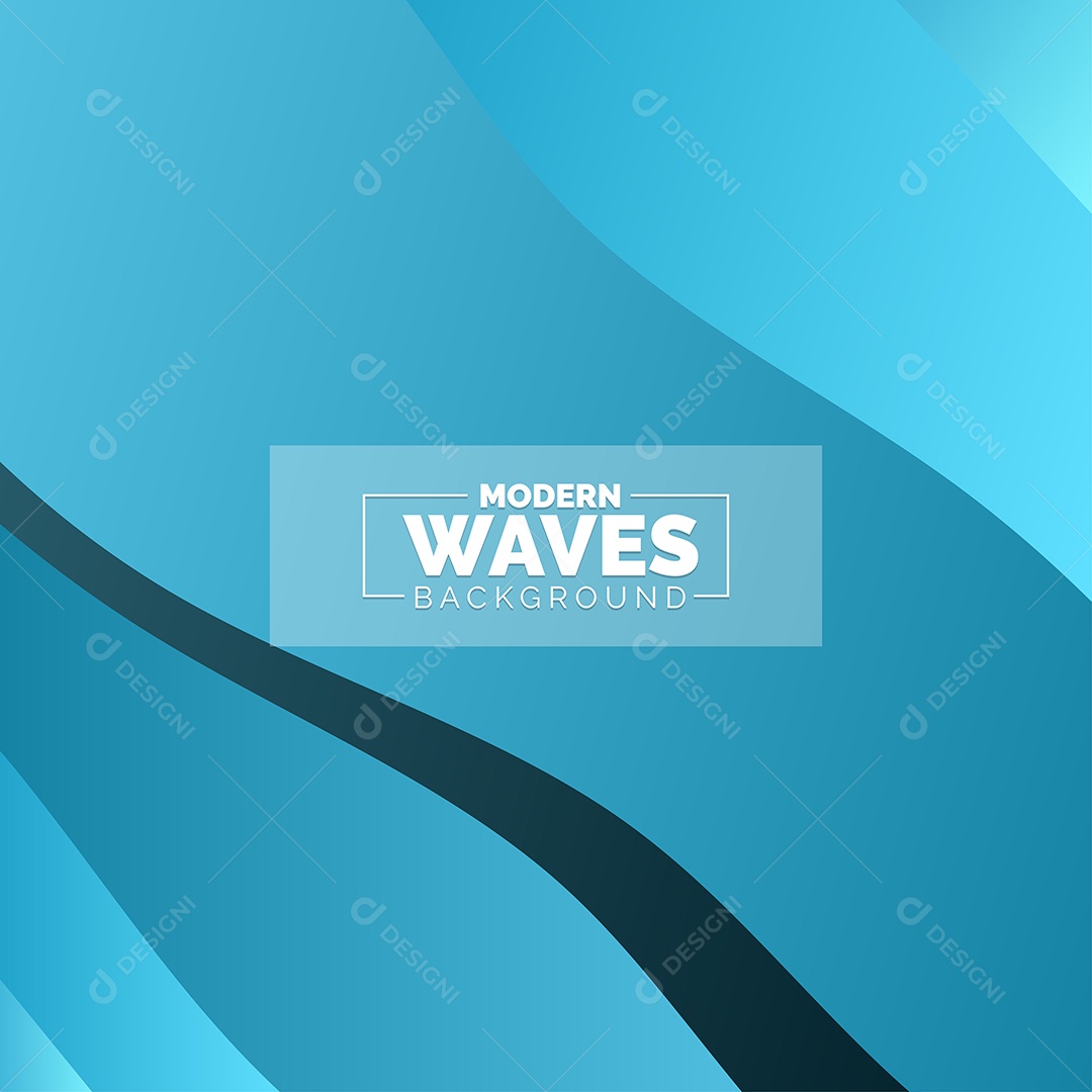 Plano de Fundo Ondas Modernas Azul Ilustração Vetor EPS