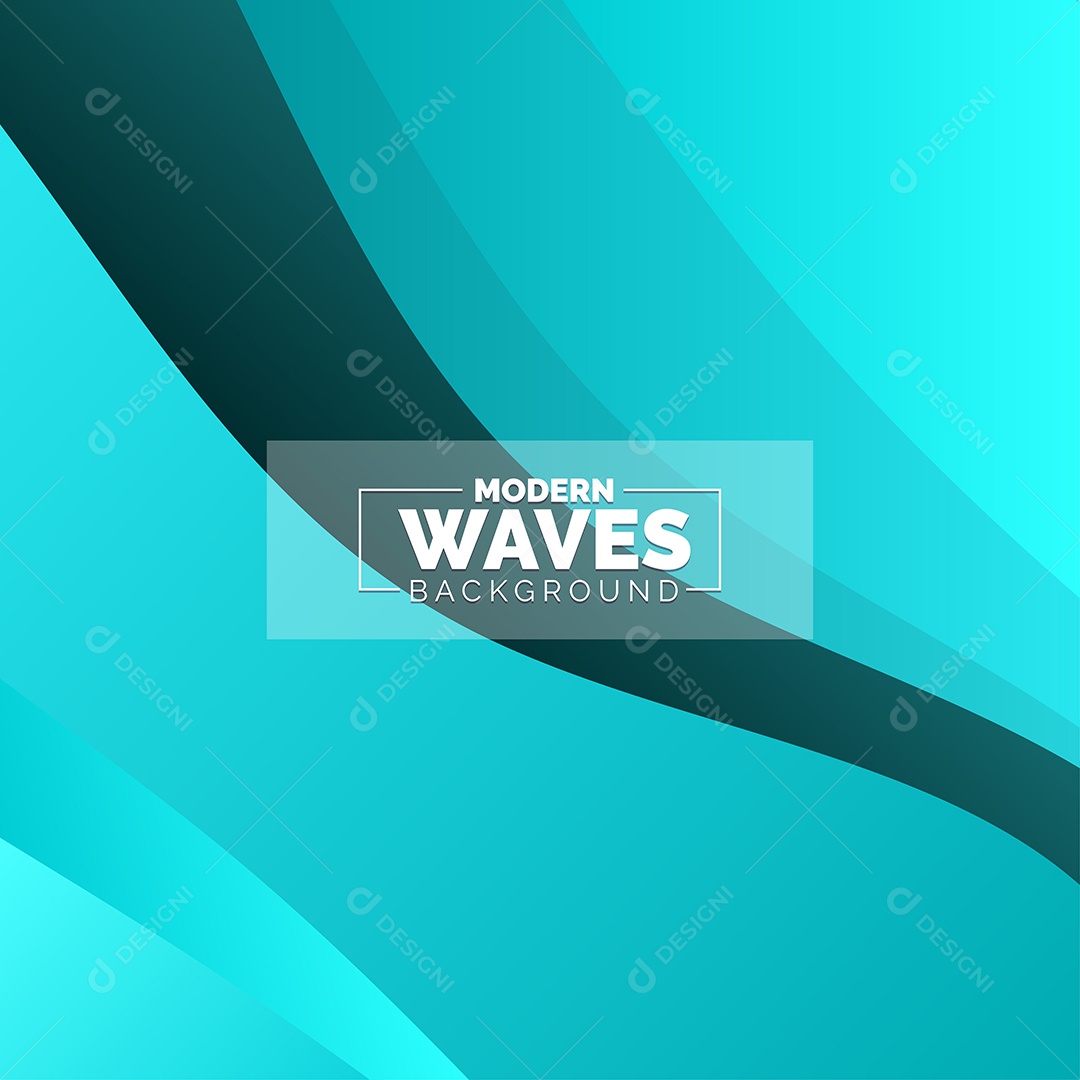 Plano de Fundo Ondas Modernas Azul Ilustração Vetor EPS