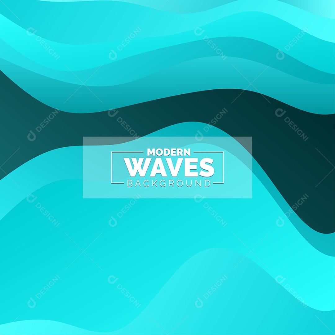 Plano de Fundo Ondas Modernas Azul Ilustração Vetor EPS