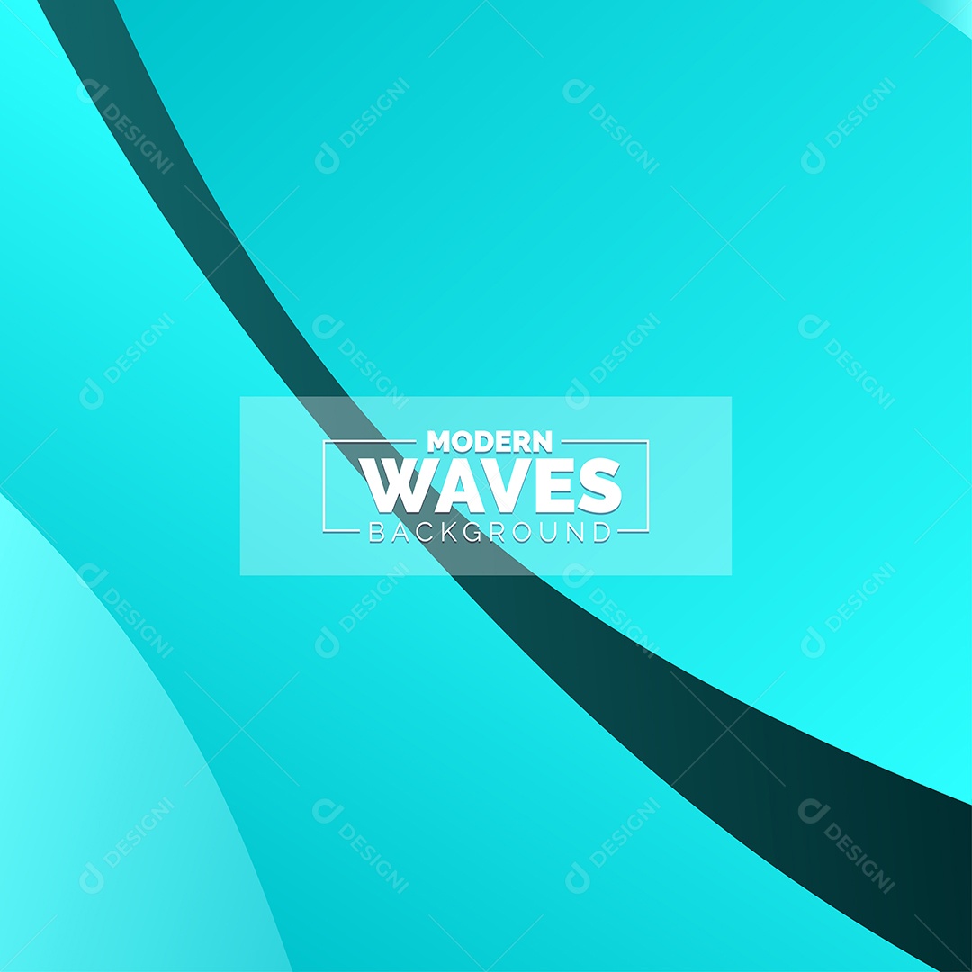 Plano de Fundo Ondas Modernas Azul Ilustração Vetor EPS