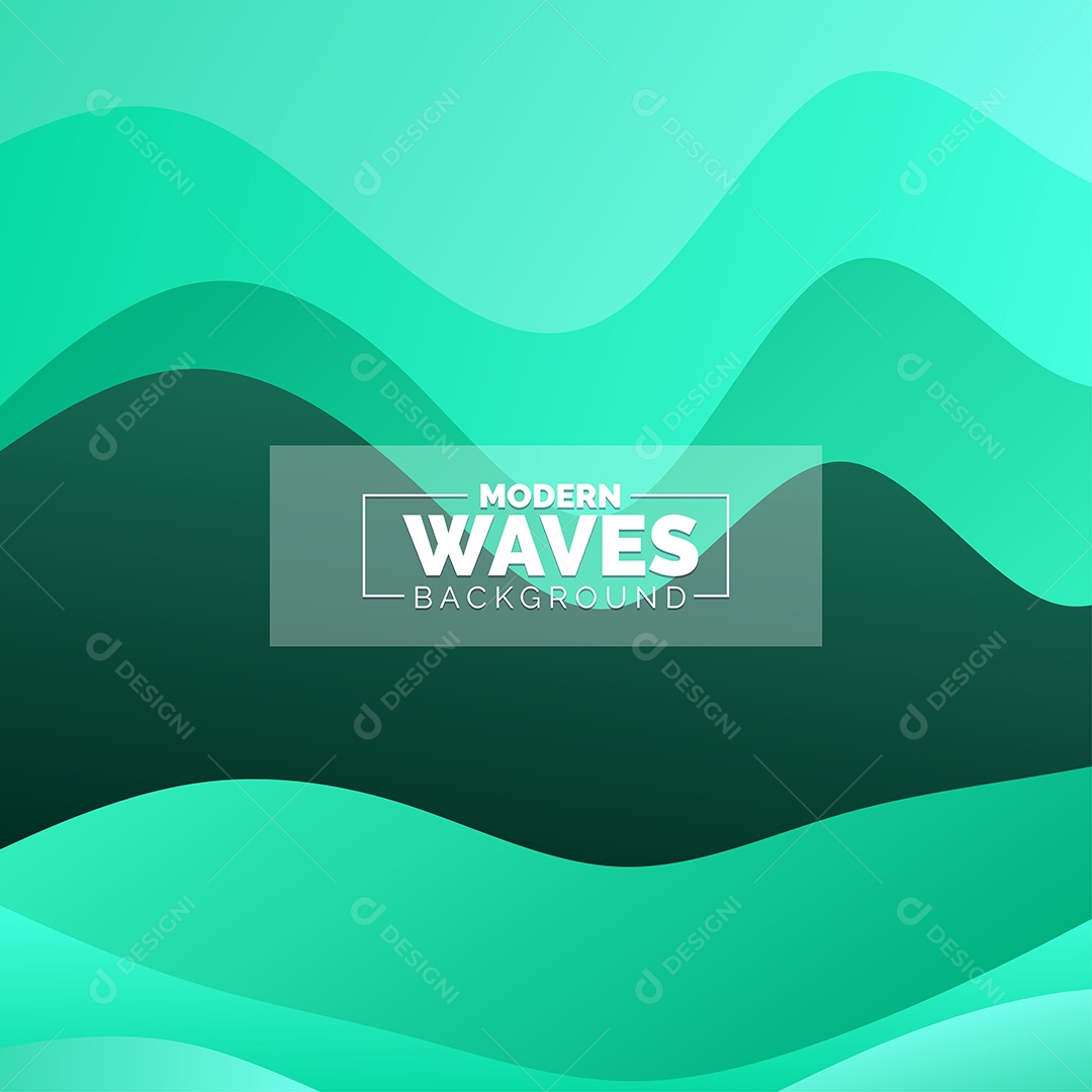 Plano de Fundo Ondas Modernas Verde Ilustração Vetor EPS