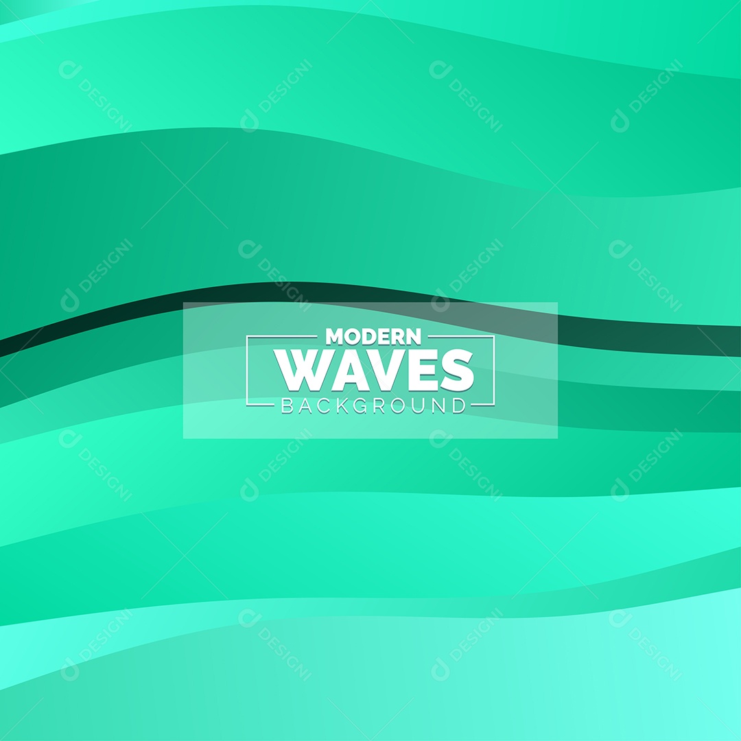 Plano de Fundo Ondas Modernas Verde Ilustração Vetor EPS