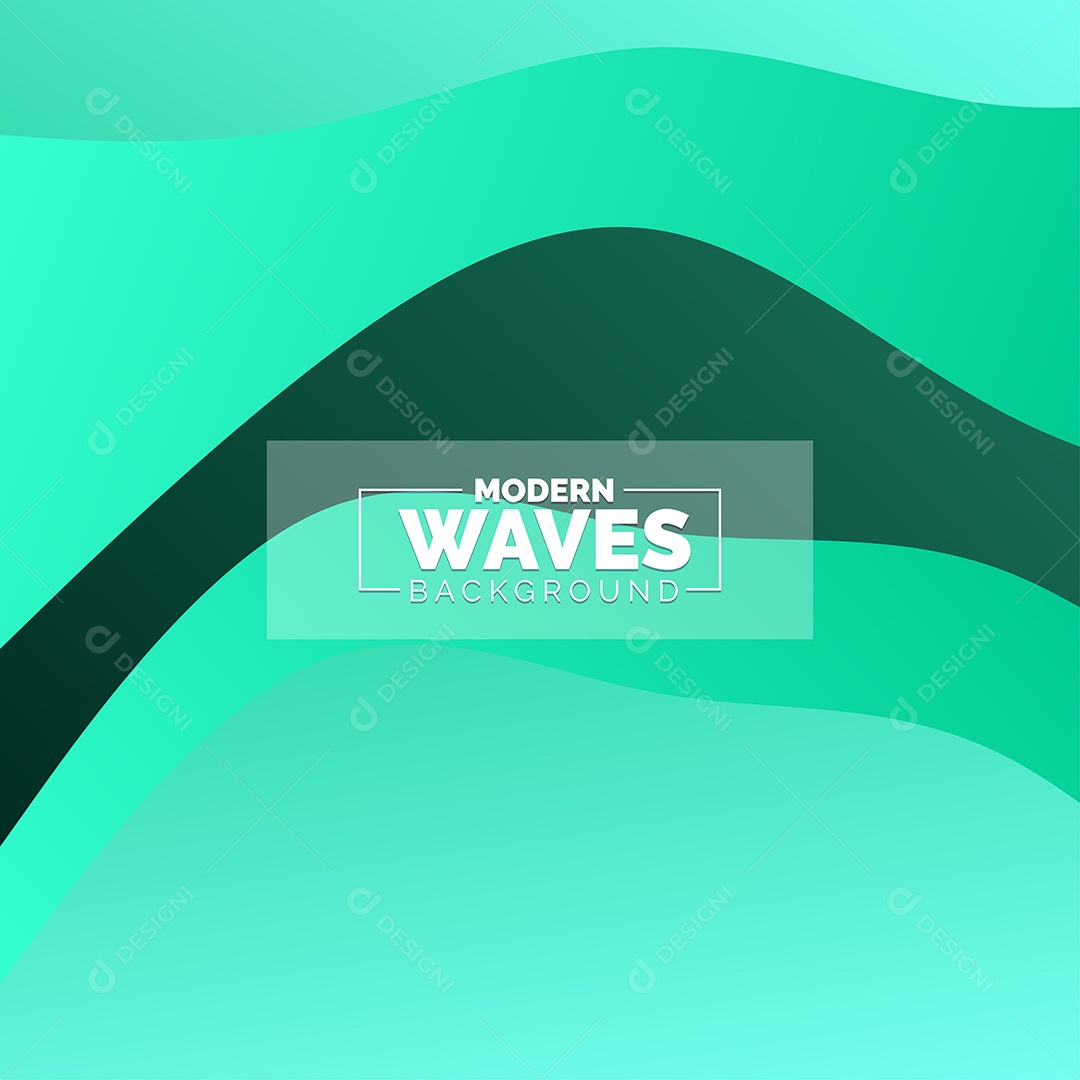 Plano de Fundo Ondas Modernas Verde Ilustração Vetor EPS