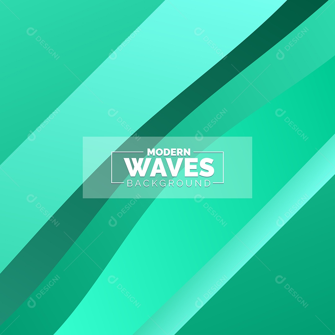 Plano de Fundo Ondas Modernas Verde Ilustração Vetor EPS