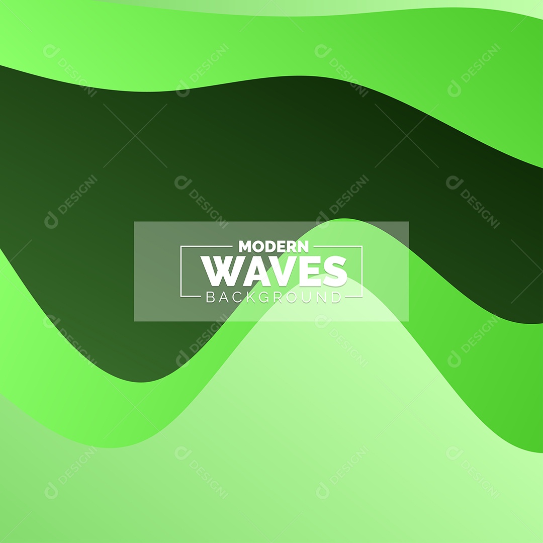 Plano de Fundo Ondas Modernas Verde Ilustração Vetor EPS