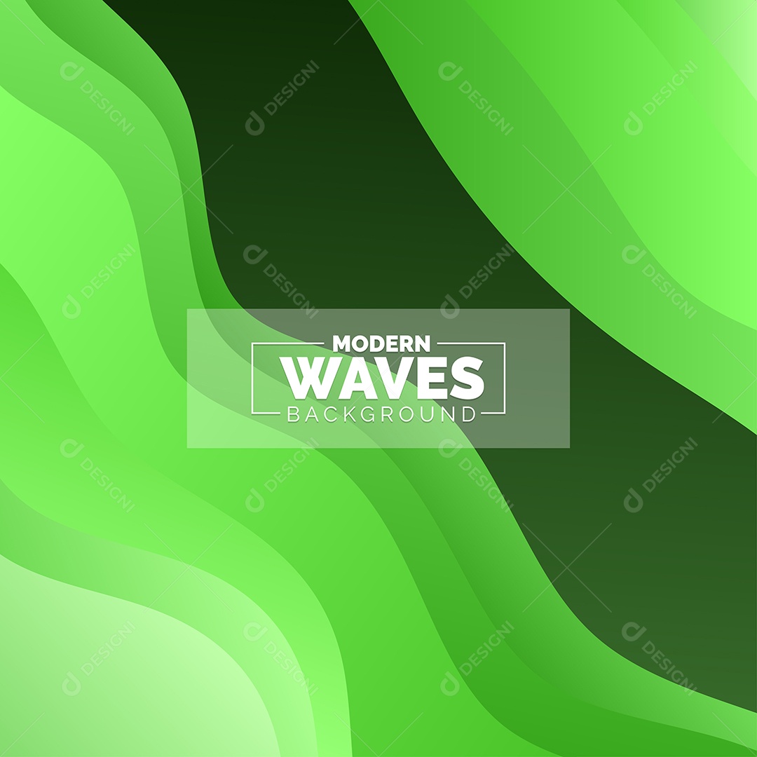 Plano de Fundo Ondas Modernas Verde Ilustração Vetor EPS