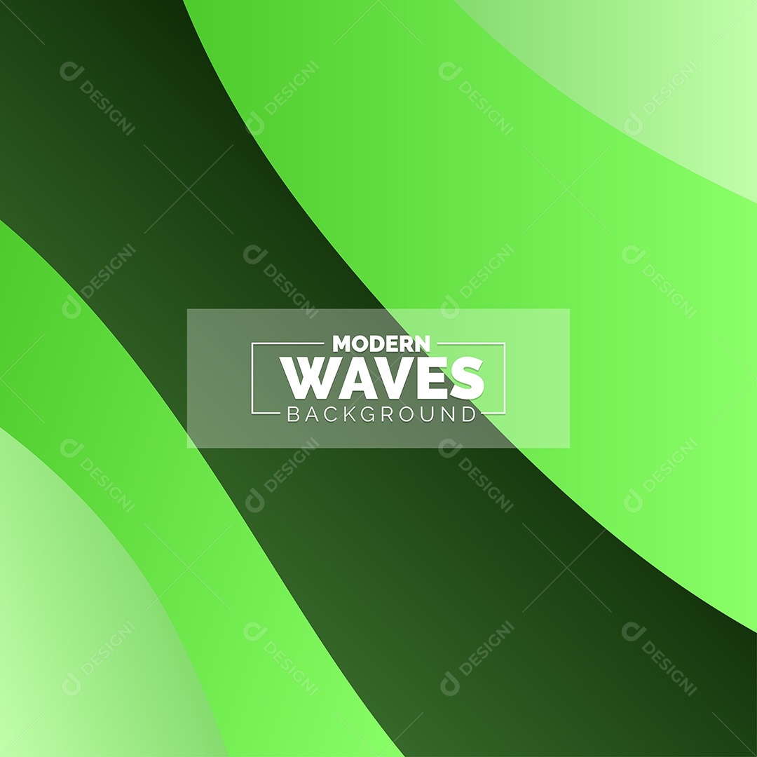 Plano de Fundo Ondas Modernas Verde Ilustração Vetor EPS