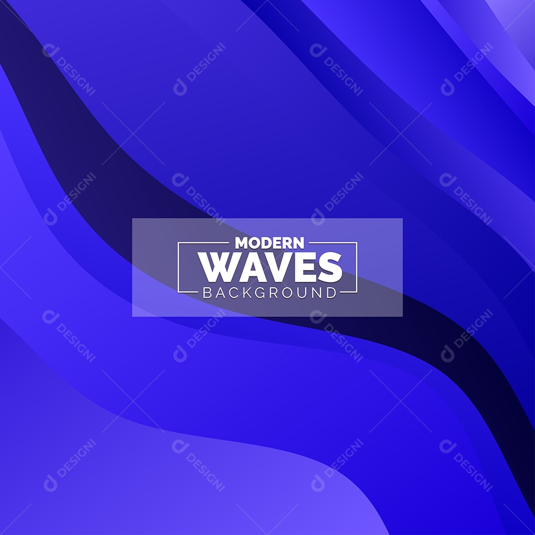 Plano de Fundo Ondas Modernas Azul Ilustração Vetor EPS