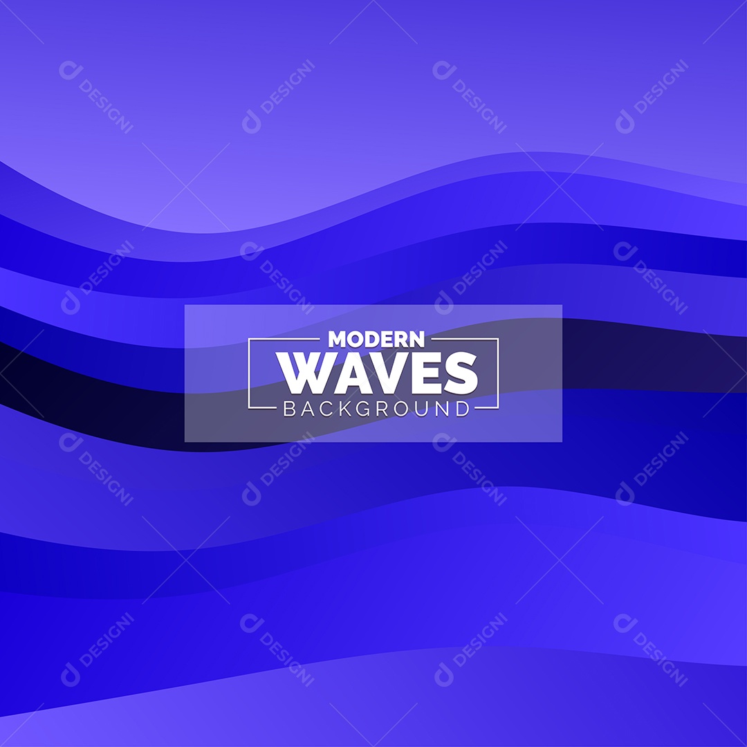 Plano de Fundo Ondas Modernas Azul Ilustração Vetor EPS