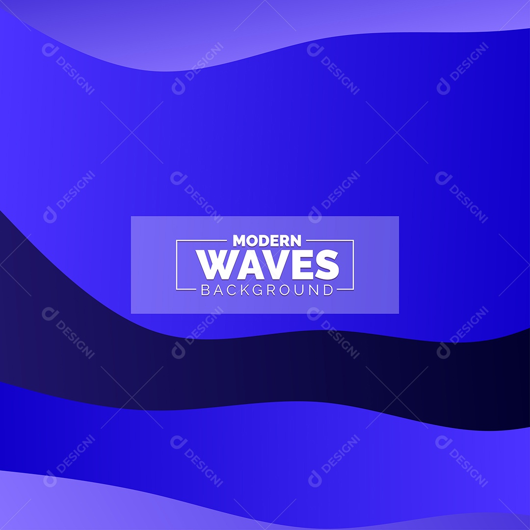 Plano de Fundo Ondas Modernas Azul Ilustração Vetor EPS