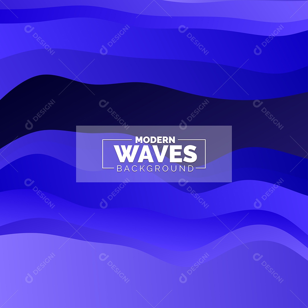 Plano de Fundo Ondas Modernas Azul Ilustração Vetor EPS