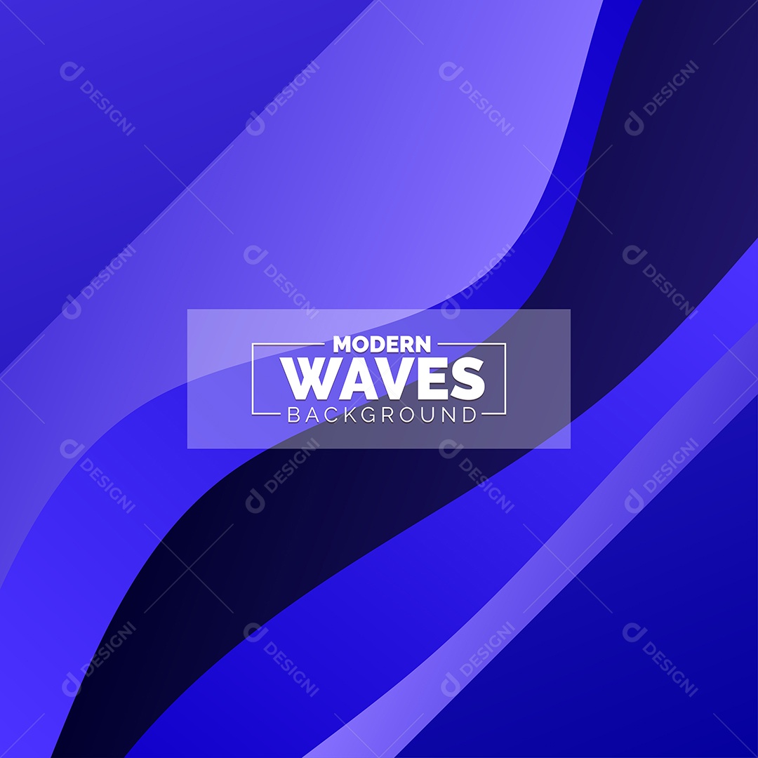 Plano de Fundo Ondas Modernas Azul Ilustração Vetor EPS