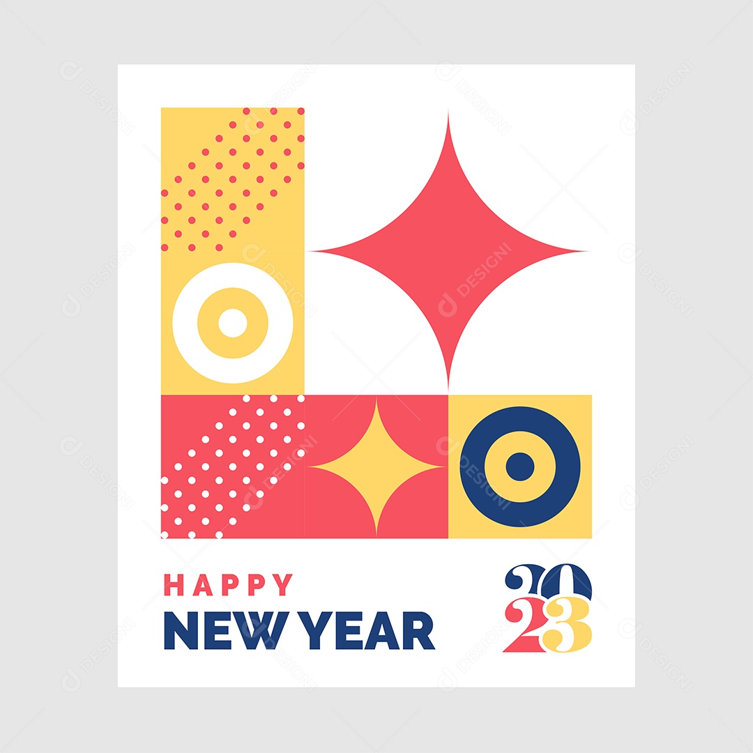 Fundo Abstrato Feliz Ano Novo 2023 Ilustração Vetor EPS