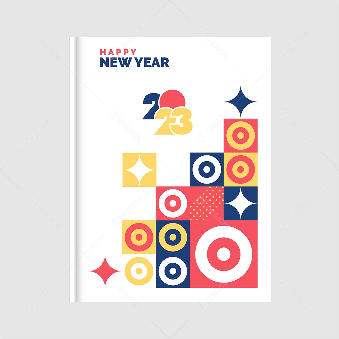 Fundo Abstrato Feliz Ano Novo 2023 Ilustração Vetor EPS