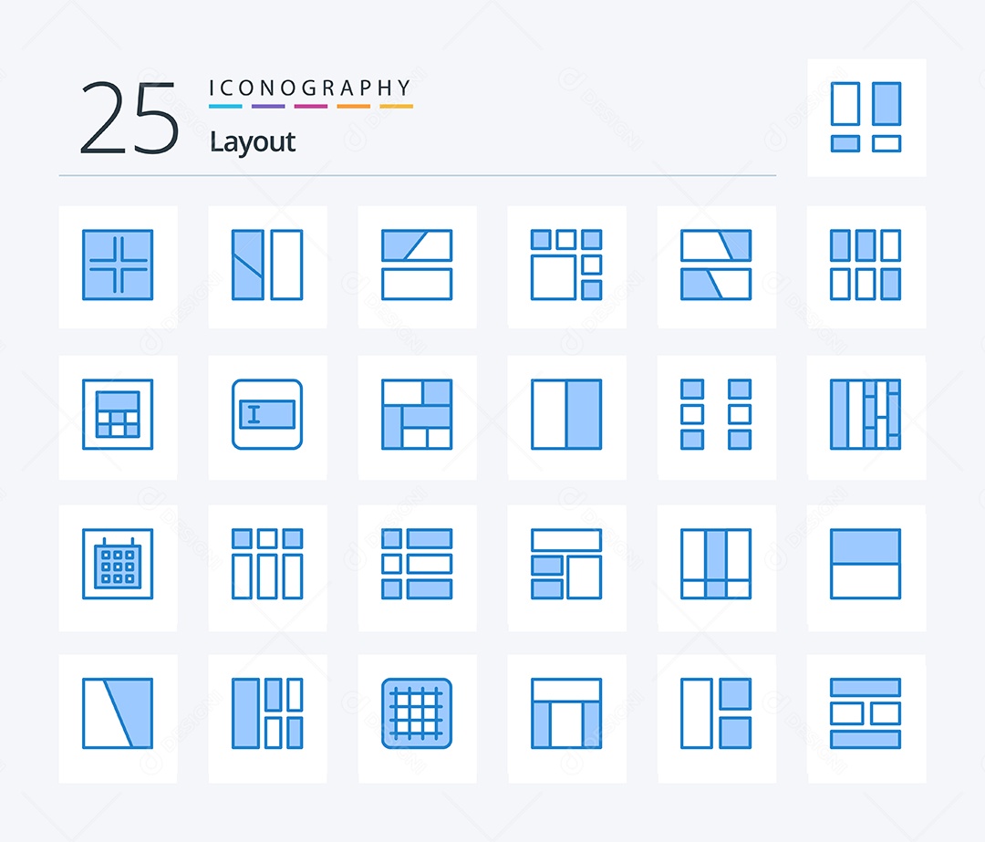 Conjunto de Ícones de Layout Ilustração Vetor EPS