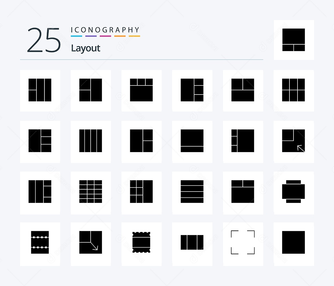Conjunto de Ícones de Layout Ilustração Vetor EPS