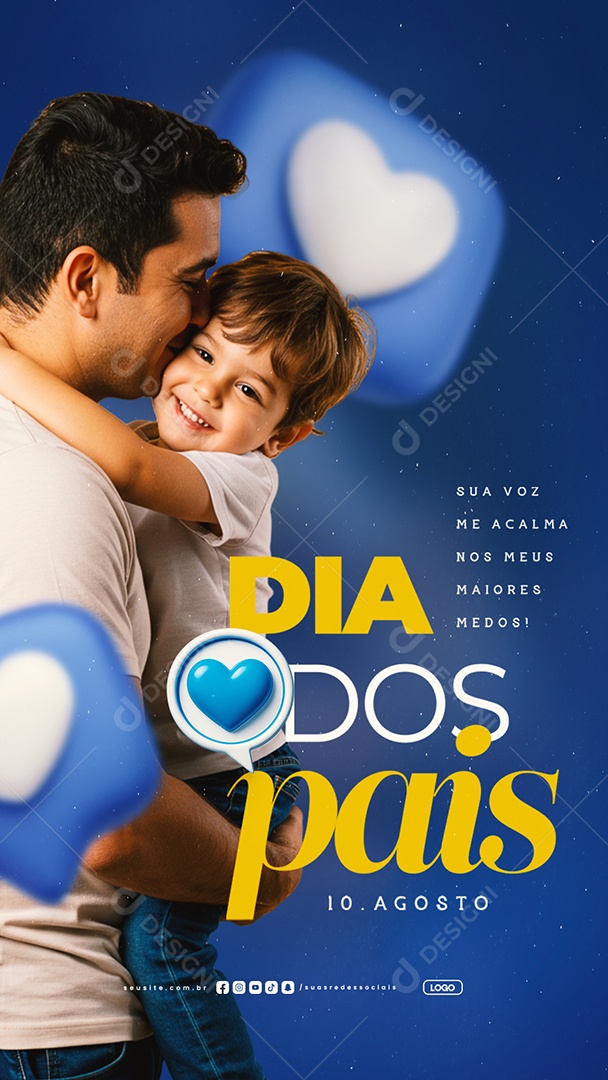 Story Dia dos Pais 10 de Agosto Social Media PSD Editável