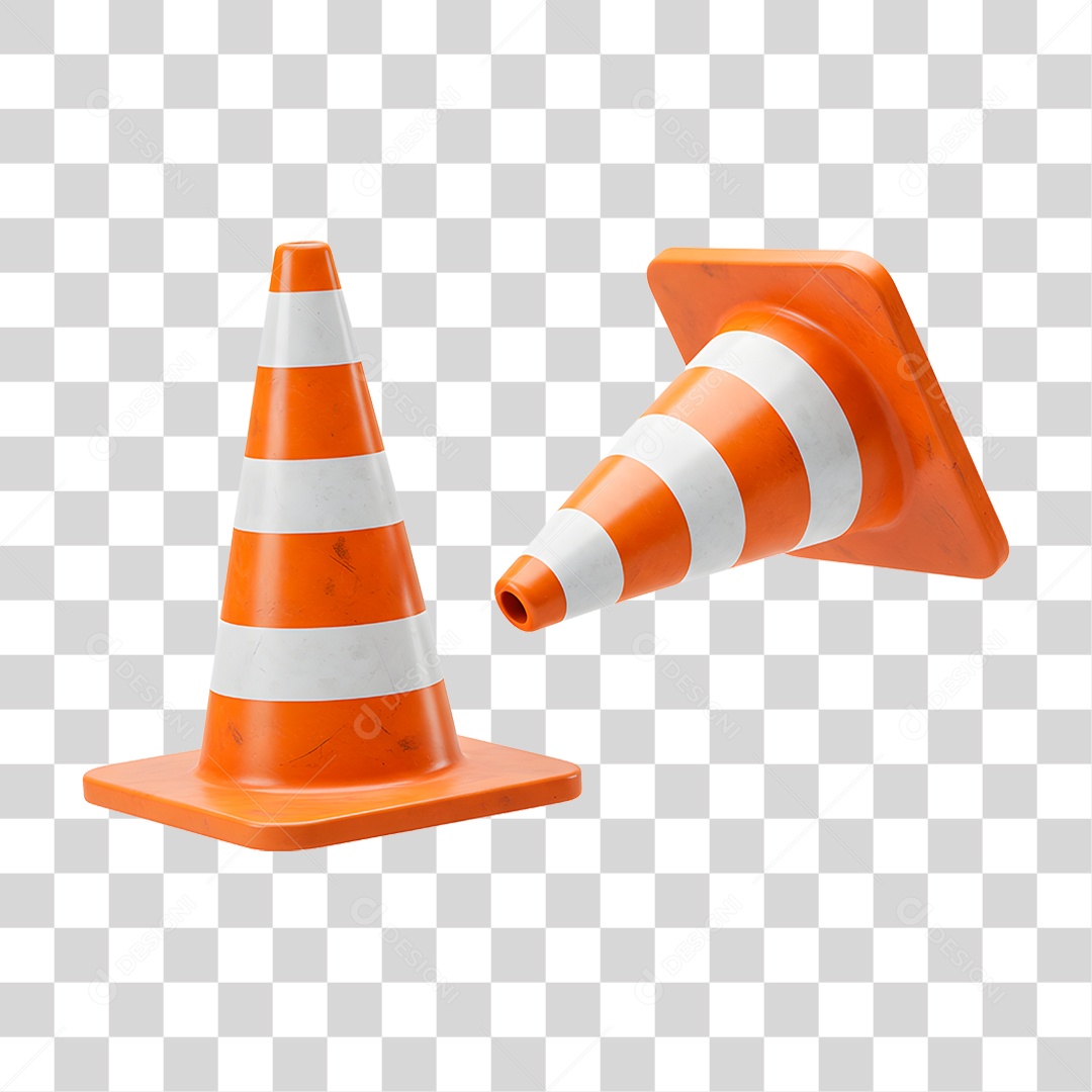 Cone de Sinalização PNG Transparente