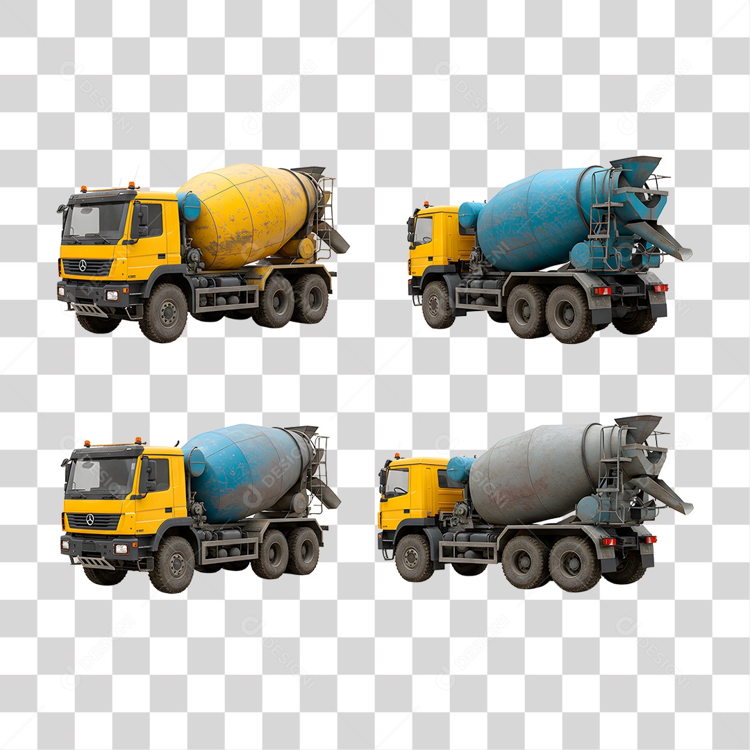 Caminhão Betoneira PNG Transparente