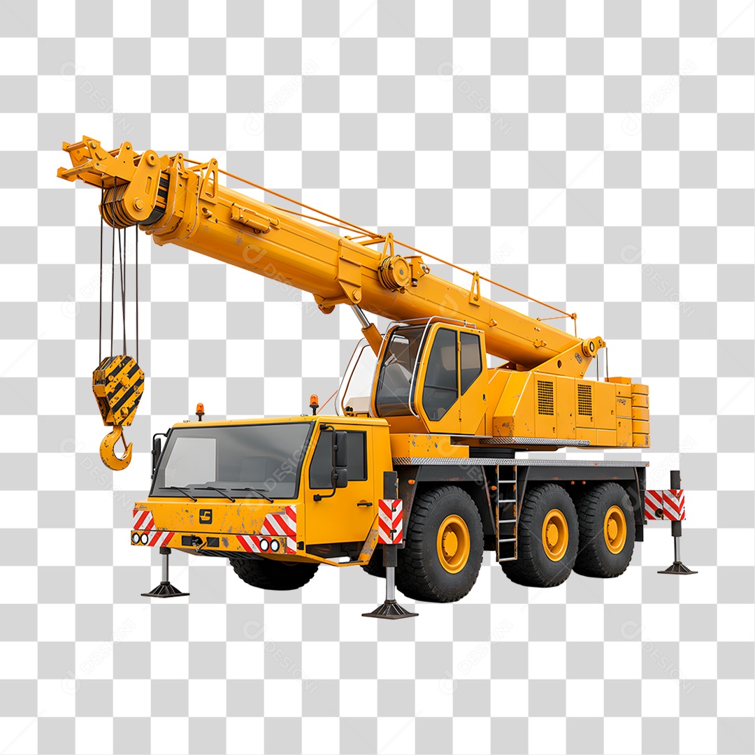 Guindaste Amarelo PNG Transparente