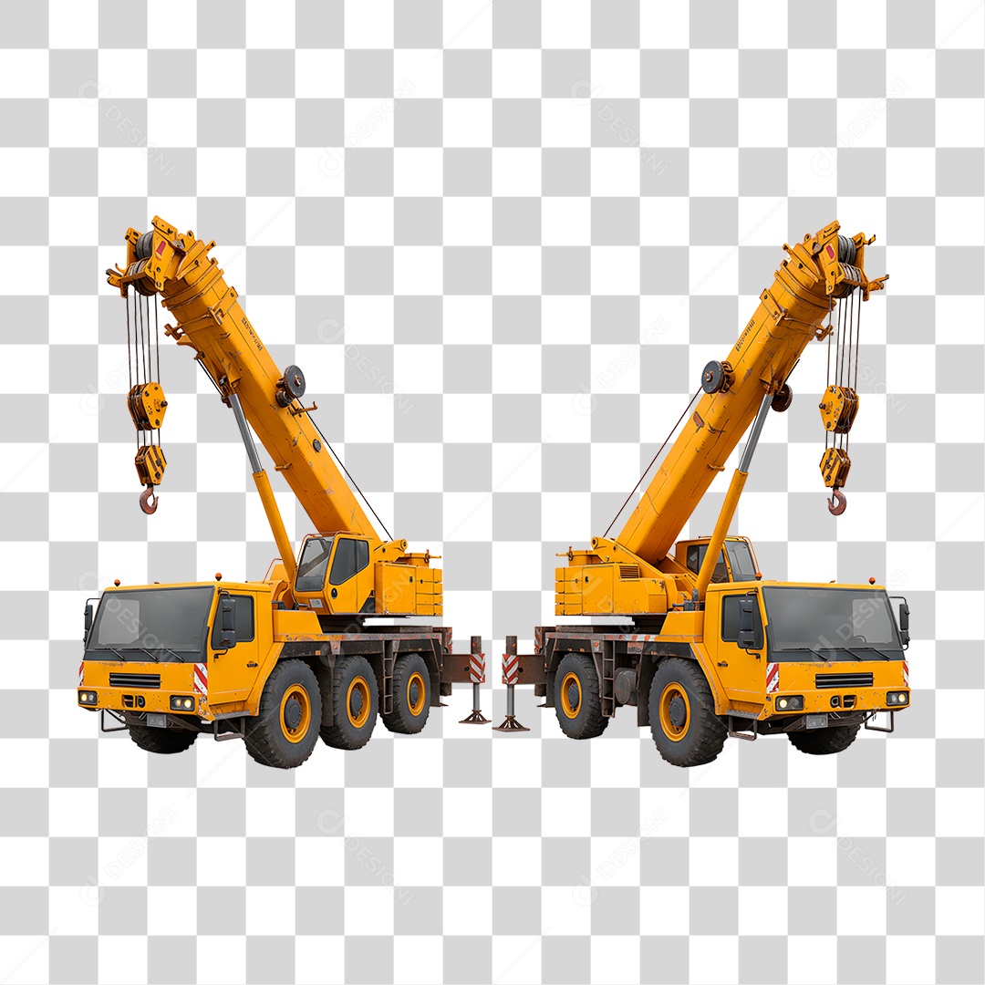 Guindaste Amarelo PNG Transparente