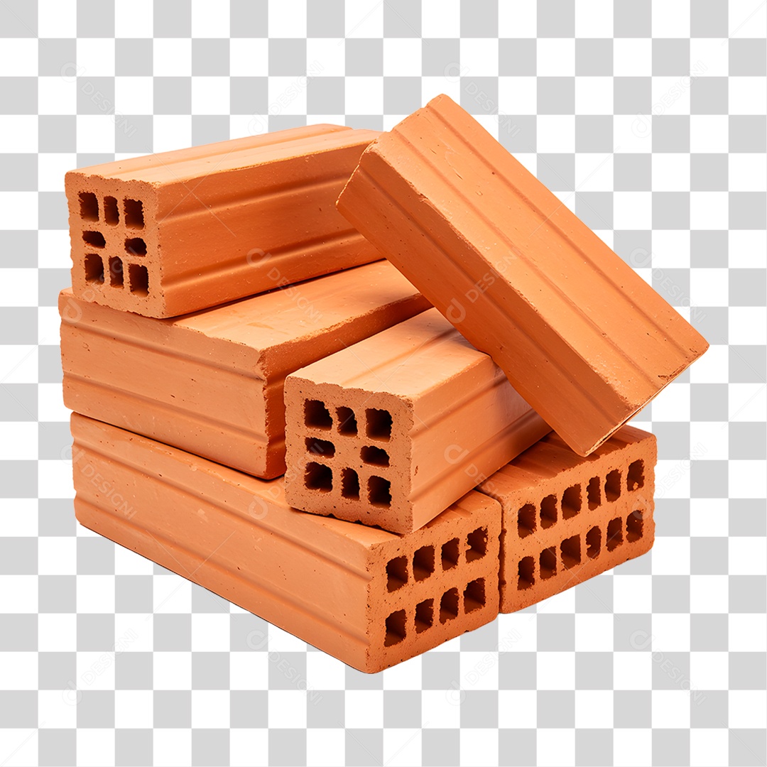 Pilha de Tijolos PNG Transparente