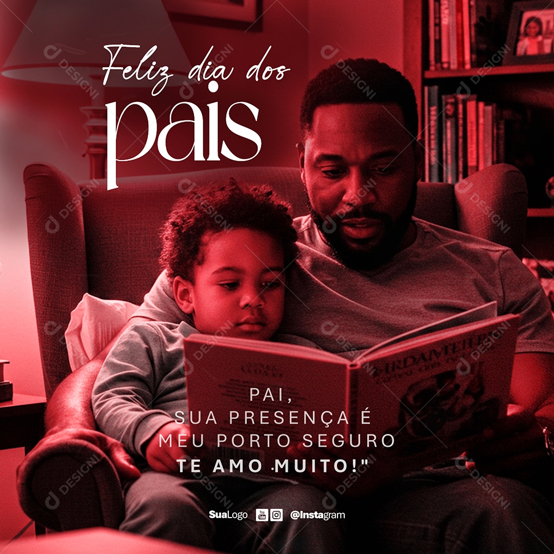 Feliz dia dos pais Flyer Social media PSD Editável