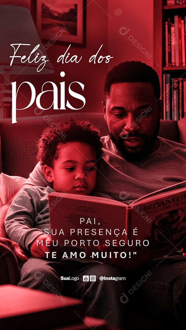 Story Feliz dia dos pais Flyer Social media PSD Editável