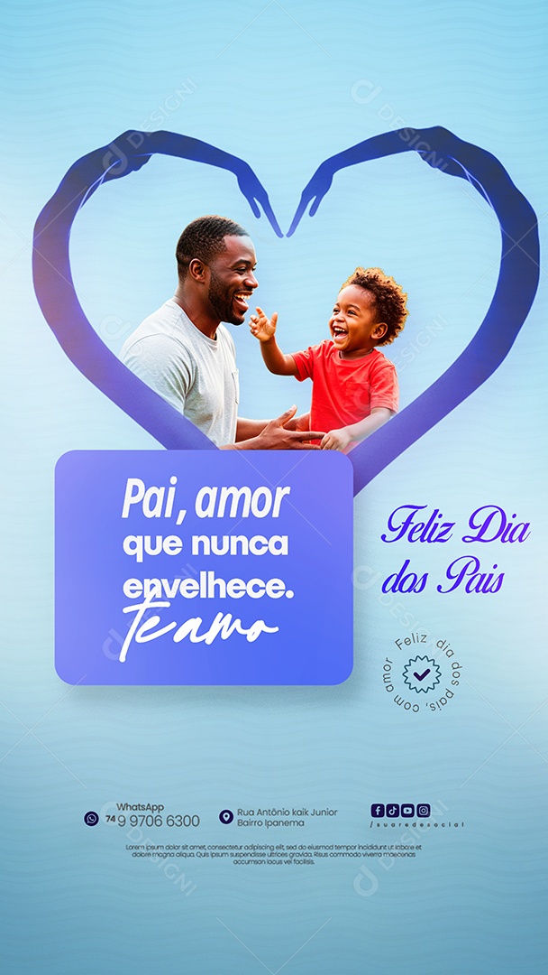 Story Feliz dia dos pais Flyer Social media PSD Editável