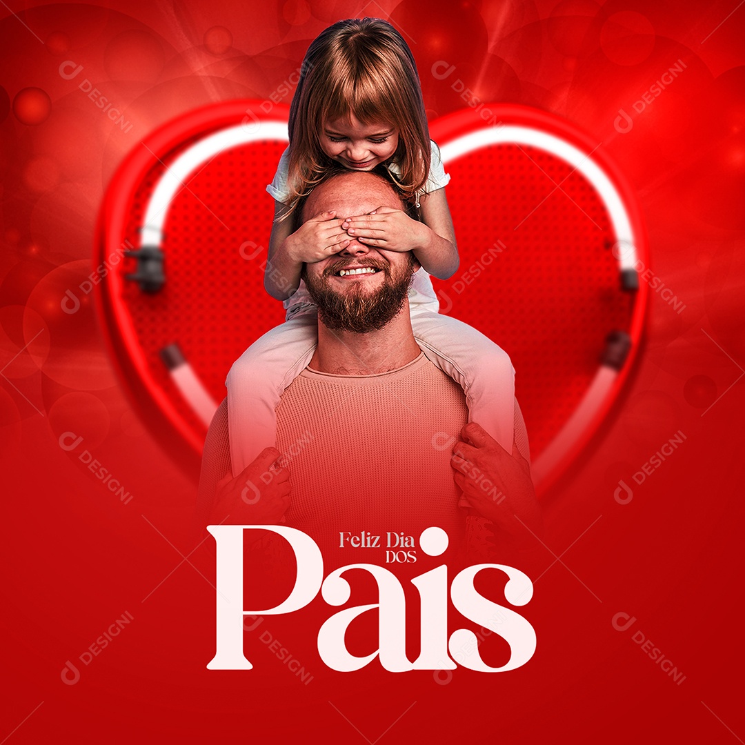 Feliz Dia dos Pais 10 de Agosto Social Media PSD Editável