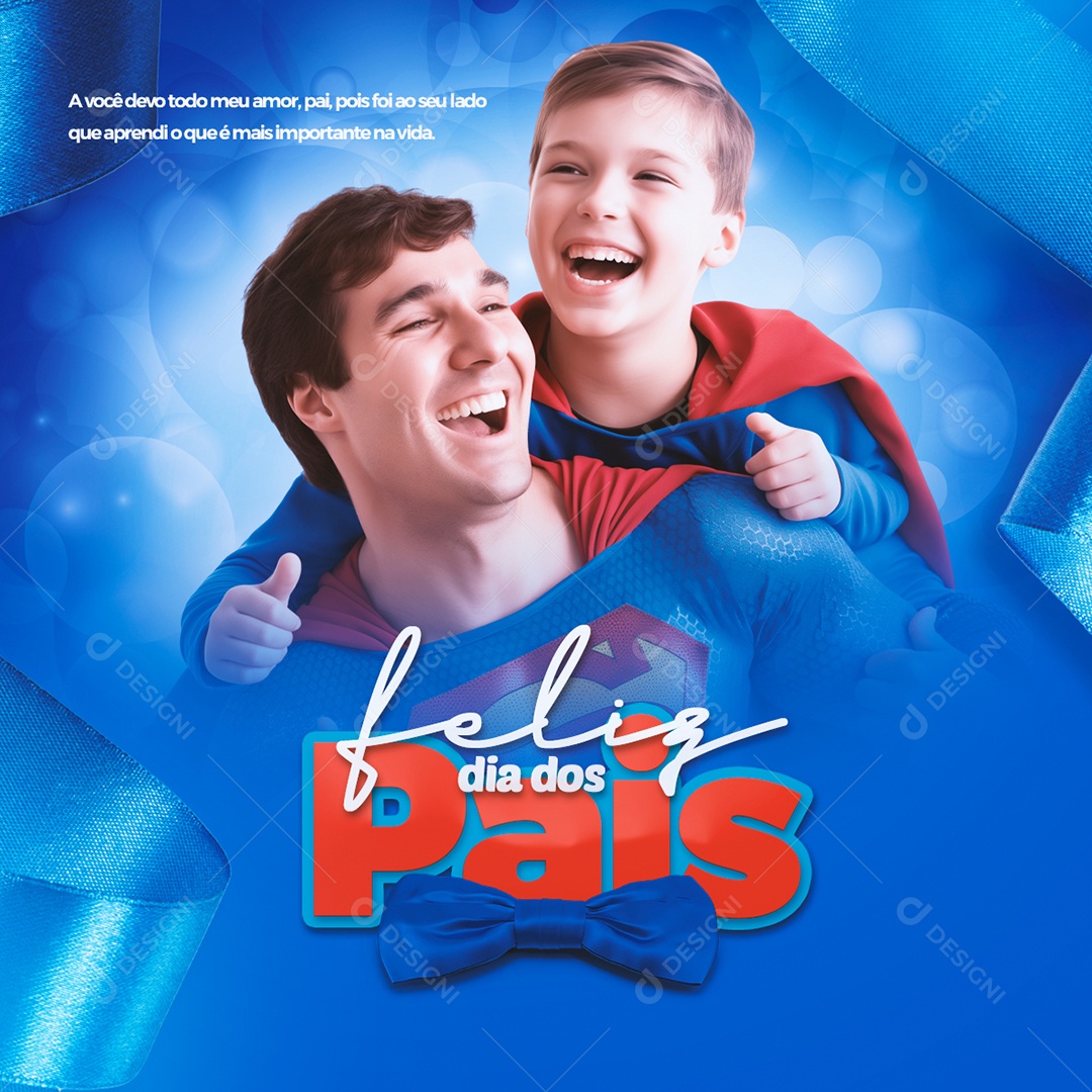 Feliz Dia dos Pais 10 de Agosto Social Media PSD Editável