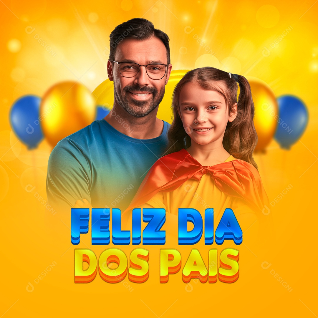 Feliz Dia dos Pais 10 de Agosto Social Media PSD Editável