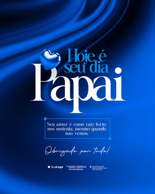 Feliz Dia dos Pais 10 de Agosto Social Media PSD Editável