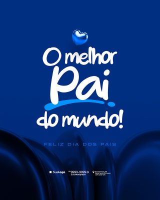 Feliz Dia dos Pais 10 de Agosto Social Media PSD Editável